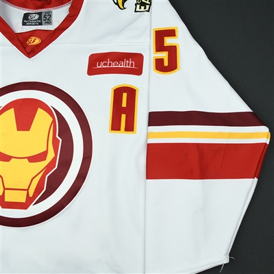 Jake Marto - Colorado Eagles - 2017-18 MARVEL Super Hero Night - Game-Worn Autographed Jersey w/A