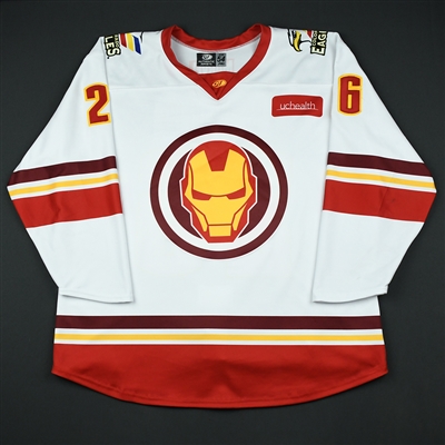 Ryan Siiro - Colorado Eagles - 2017-18 MARVEL Super Hero Night - Game-Worn Autographed Jersey 