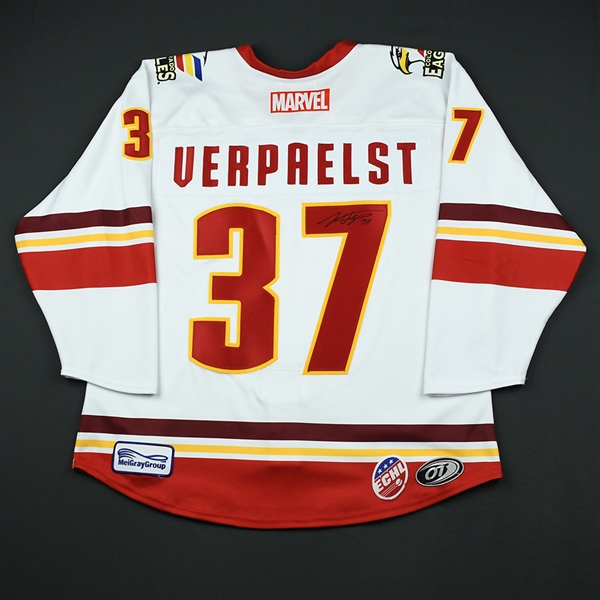 Gabriel Verpaelst - Colorado Eagles - 2017-18 MARVEL Super Hero Night - Game-Worn Autographed Jersey 