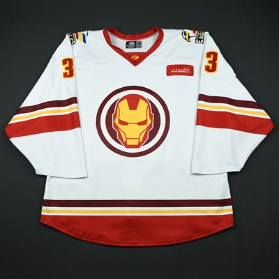 Lukas Hafner- Colorado Eagles - 2017-18 MARVEL Super Hero Night - Game-Worn Autographed Jersey 