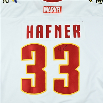 Lukas Hafner- Colorado Eagles - 2017-18 MARVEL Super Hero Night - Game-Worn Autographed Jersey 