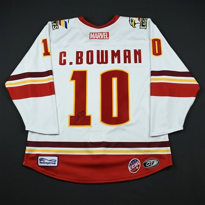 Collin Bowman - Colorado Eagles - 2017-18 MARVEL Super Hero Night - Game-Issued Autographed Jersey 