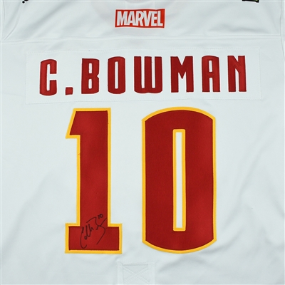 Collin Bowman - Colorado Eagles - 2017-18 MARVEL Super Hero Night - Game-Issued Autographed Jersey 