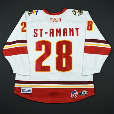 Shawn St-Amant - Colorado Eagles - 2017-18 MARVEL Super Hero Night - Game-Issued Jersey 
