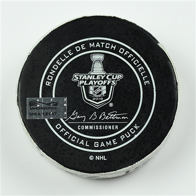Viktor Arvidsson - Nashville Predators - Goal Puck - April 14, 2018 vs. Col. Avalanche (Predators Logo) - 2018 Stanley Cup Playoffs - Round 1 Game 2
