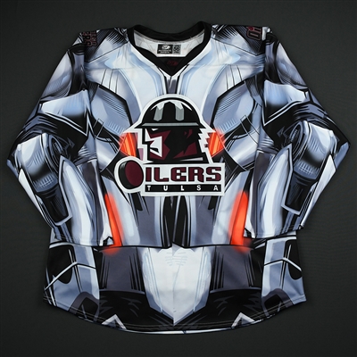 Blank - Tulsa Oilers - 2017-18 MARVEL Ultron Super Hero Night - Game-Issued Jersey