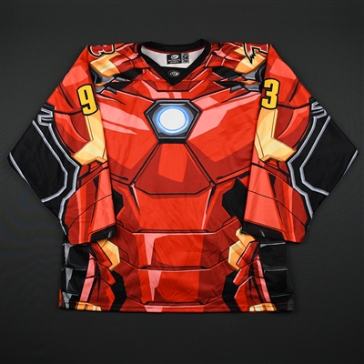 Alec Baer - Rapid City Rush - 2017-18 MARVEL Super Hero Night - Game-Worn Autographed Jersey 
