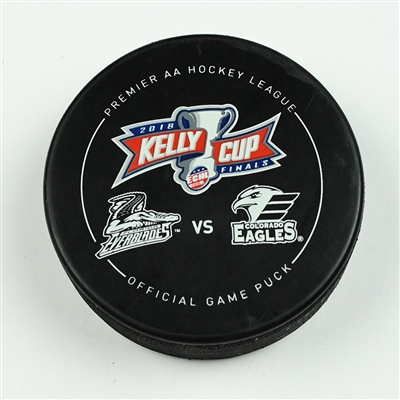 Travis Barron - Colorado Eagles - 2018 Kelly Cup Finals - Goal Puck - Game 7 - Goal #4