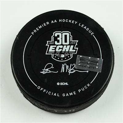 J.C. Beaudin - Colorado Eagles - 2018 Kelly Cup Finals - Goal Puck - Game 4 - Goal #11