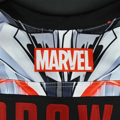 Dennis Brown - Tulsa Oilers - 2017-18 MARVEL Ultron Super Hero Night - Game-Worn Autographed 1st Period Only Jersey