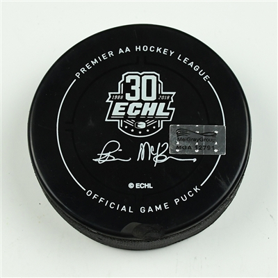Joe Cox - Florida Everblades - 2018 Kelly Cup Finals - Goal Puck - Game 4 - Goal #5