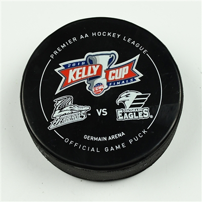 Joe Cox - Florida Everblades - 2018 Kelly Cup Finals - Goal Puck - Game 4 - Goal #5