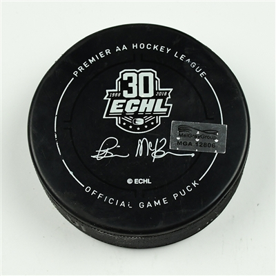 Joe Cox - Florida Everblades - 2018 Kelly Cup Finals - Goal Puck - Game 6 - Goal #2