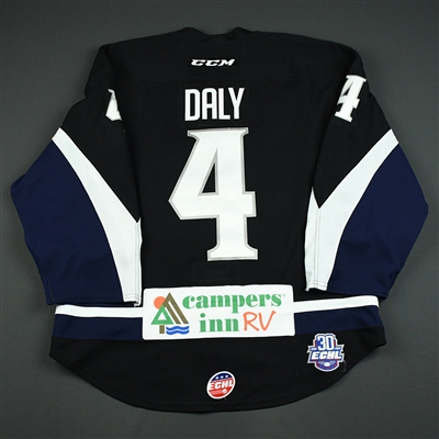 Tim Daly - Jacksonville Icemen - 2017-18 Regular Season Game-Worn Black Jersey 