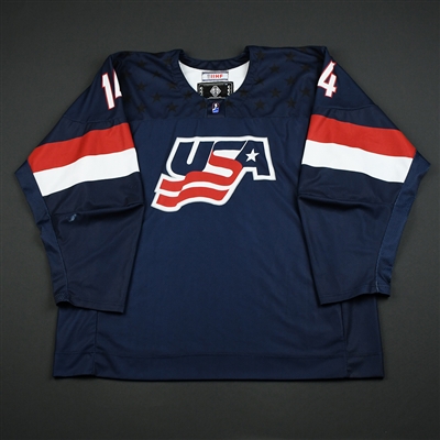 Jack DeBoer - 2018 U.S. National Under-18 IIHF Mens World Championship - Game-Worn Blue Jersey