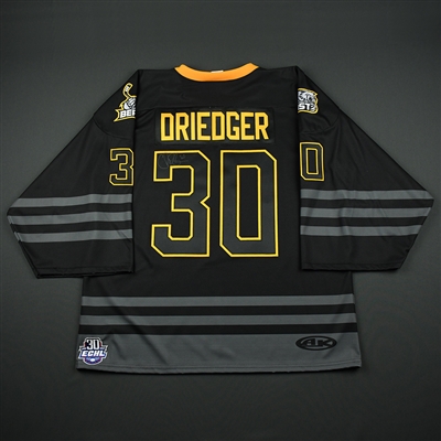 Chris Driedger - Brampton Beast - 2018 Golden Goalie - Game-Worn Autographed Jersey - Worn Mar. 2, 2018