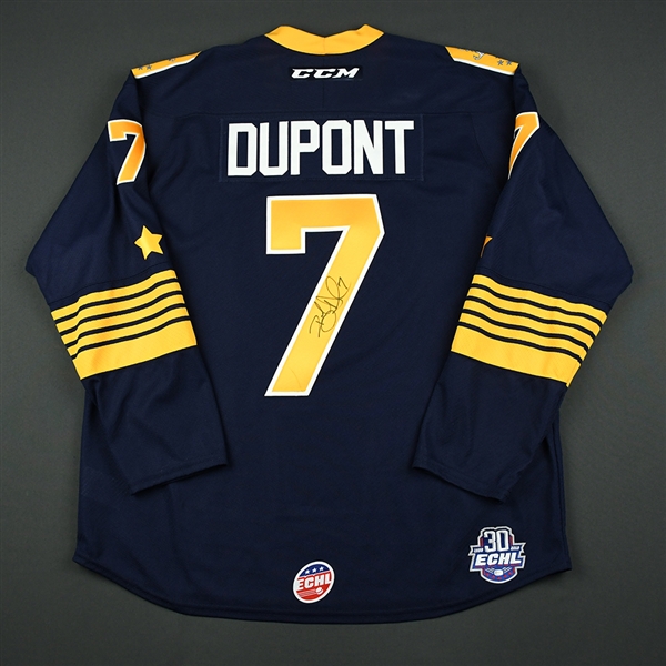 Brodie Dupont - Norfolk Admirals - 2018 Fantasy Team Skater - Game-Worn Autographed Jersey w/C - Worn Mar. 2, 2018