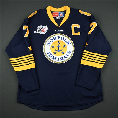 Brodie Dupont - Norfolk Admirals - 2018 Fantasy Team Skater - Game-Worn Autographed Jersey w/C - Worn Mar. 2, 2018
