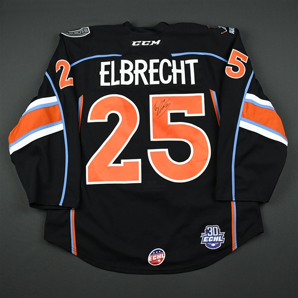 Tyler Elbrecht - Kansas City Mavericks - 2018 Fantasy Team Skater - Game-Worn Autographed Jersey w/C - Worn Feb. 27, 2018