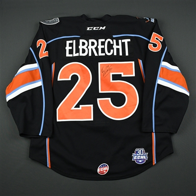 Tyler Elbrecht - Kansas City Mavericks - 2018 Fantasy Team Skater - Game-Worn Autographed Jersey w/C - Worn Feb. 27, 2018