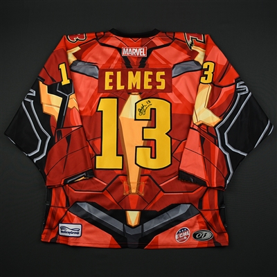 Josh Elmes - Rapid City Rush - 2017-18 MARVEL Super Hero Night - Game-Worn Autographed Jersey w/A