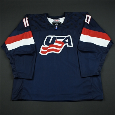 Ty Emberson - 2018 U.S. National Under-18 IIHF Mens World Championship - Game-Worn Blue Jersey