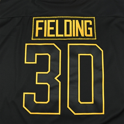 Drew Fielding - Adirondack Thunder - 2018 Golden Goalie - Game-Worn Autographed Back-Up Only Jersey - Worn Feb. 25, 2018 & Mar. 9, 2018