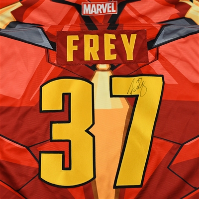 Christian Frey - Rapid City Rush - 2017-18 MARVEL Super Hero Night - Game-Worn Autographed Jersey 