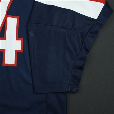Patrick Giles - 2018 U.S. National Under-18 IIHF Men's World Championship - Game-Worn Blue Jersey