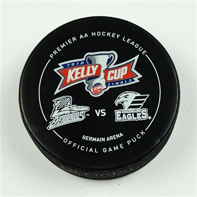 Mitchell Heard - Florida Everblades - 2018 Kelly Cup Finals - Goal Puck - Game 4 - Goal #6