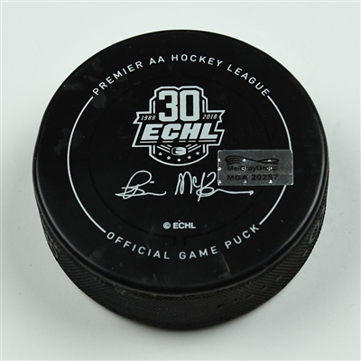 Mitchell Heard - Florida Everblades - 2018 Kelly Cup Finals - Goal Puck - Game 2 - Goal #7