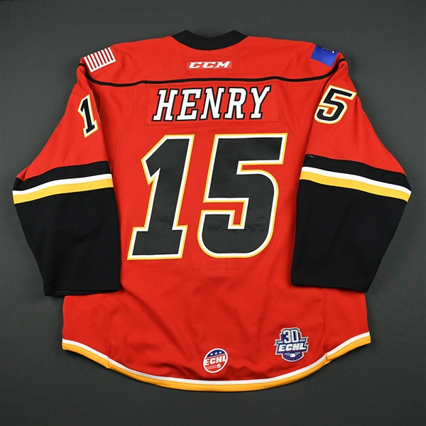 James Henry - Adirondack Thunder - 2018 Fantasy Team Skater - Game-Worn Autographed Jersey - Worn Feb. 25, 2018