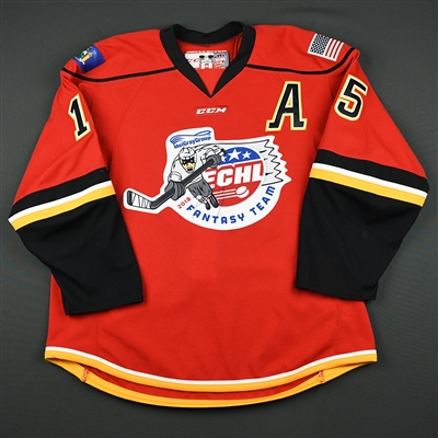 James Henry - Adirondack Thunder - 2018 Fantasy Team Skater - Game-Worn Autographed Jersey - Worn Feb. 25, 2018