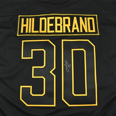 Jake Hildebrand - Tulsa Oilers - 2018 Golden Goalie - Game-Issued Autographed Jersey 