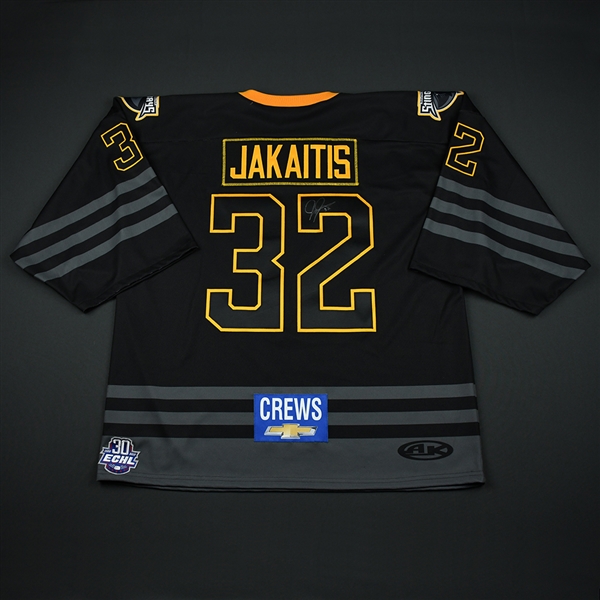 Jeff Jakaitis - South Carolina Stingrays - 2018 Golden Goalie - Game-Worn Autographed Jersey - Worn Feb. 20, 2018