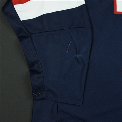 Trevor Janicke - 2018 U.S. National Under-18 IIHF Men's World Championship - Game-Worn Blue Jersey w/A