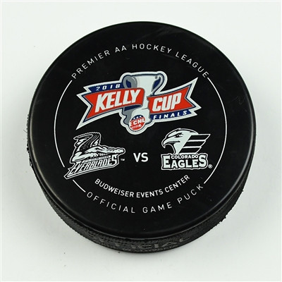 Michael Joly - Colorado Eagles - 2018 Kelly Cup Finals - Goal Puck - Game 6 - Goal #5