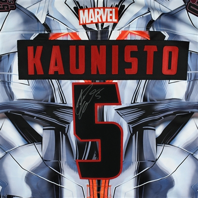 Steven Kaunisto - Tulsa Oilers - 2017-18 MARVEL Ultron Super Hero Night - Game-Worn Autographed 1st Period Only Jersey
