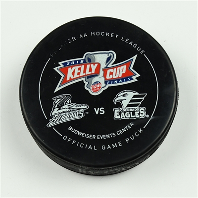 Justin Kea - Florida Everblades - 2018 Kelly Cup Finals - Goal Puck - Game 6 - Goal #6