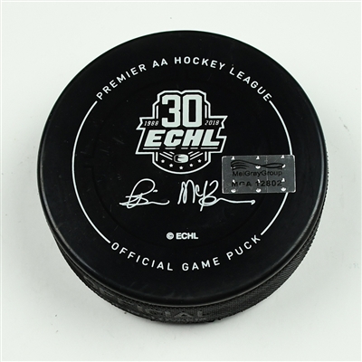 Michael Kirkpatrick - Florida Everblades - 2018 Kelly Cup Finals - Goal Puck - Game 5 - Goal #3