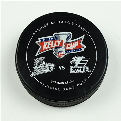 Michael Kirkpatrick - Florida Everblades - 2018 Kelly Cup Finals - Goal Puck - Game 5 - Goal #3