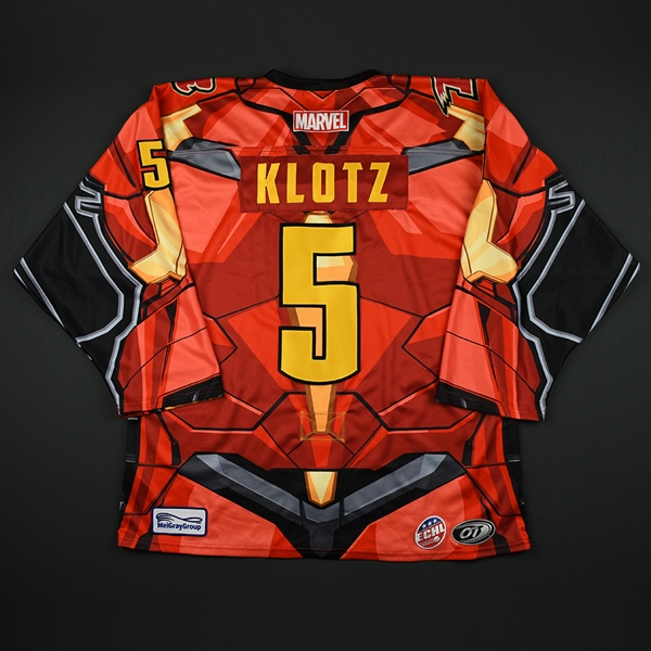 Garrett Klotz - Rapid City Rush - 2017-18 MARVEL Super Hero Night - Game-Issued Autographed Jersey 