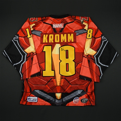 Alex Kromm - Rapid City Rush - 2017-18 MARVEL Super Hero Night - Game-Worn Autographed Jersey 