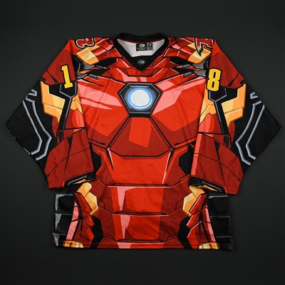 Alex Kromm - Rapid City Rush - 2017-18 MARVEL Super Hero Night - Game-Worn Autographed Jersey 