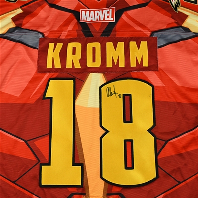 Alex Kromm - Rapid City Rush - 2017-18 MARVEL Super Hero Night - Game-Worn Autographed Jersey 