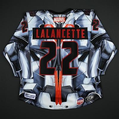 Christopher Lalancette - Tulsa Oilers - 2017-18 MARVEL Ultron Super Hero Night - Game-Issued Jersey