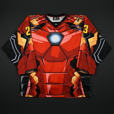 Daniel Leavens - Rapid City Rush - 2017-18 MARVEL Super Hero Night - Game-Worn Autographed Jersey 