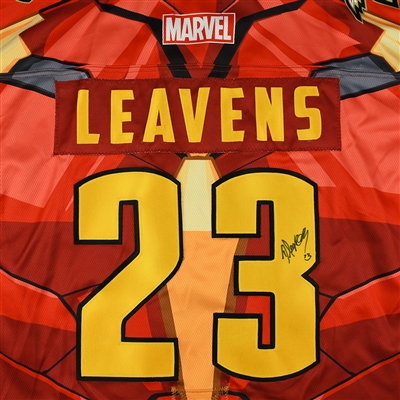 Daniel Leavens - Rapid City Rush - 2017-18 MARVEL Super Hero Night - Game-Worn Autographed Jersey 