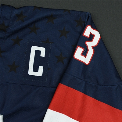 Mattias Samuelsson - 2018 U.S. National Under-18 IIHF Men's World Championship - Game-Worn Blue Jersey w/C
