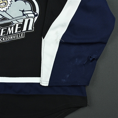 Bobby MacIntyre - Jacksonville Icemen - 2017-18 Regular Season Game-Worn Black Jersey 